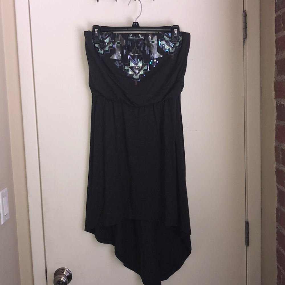 Strapless high low dress